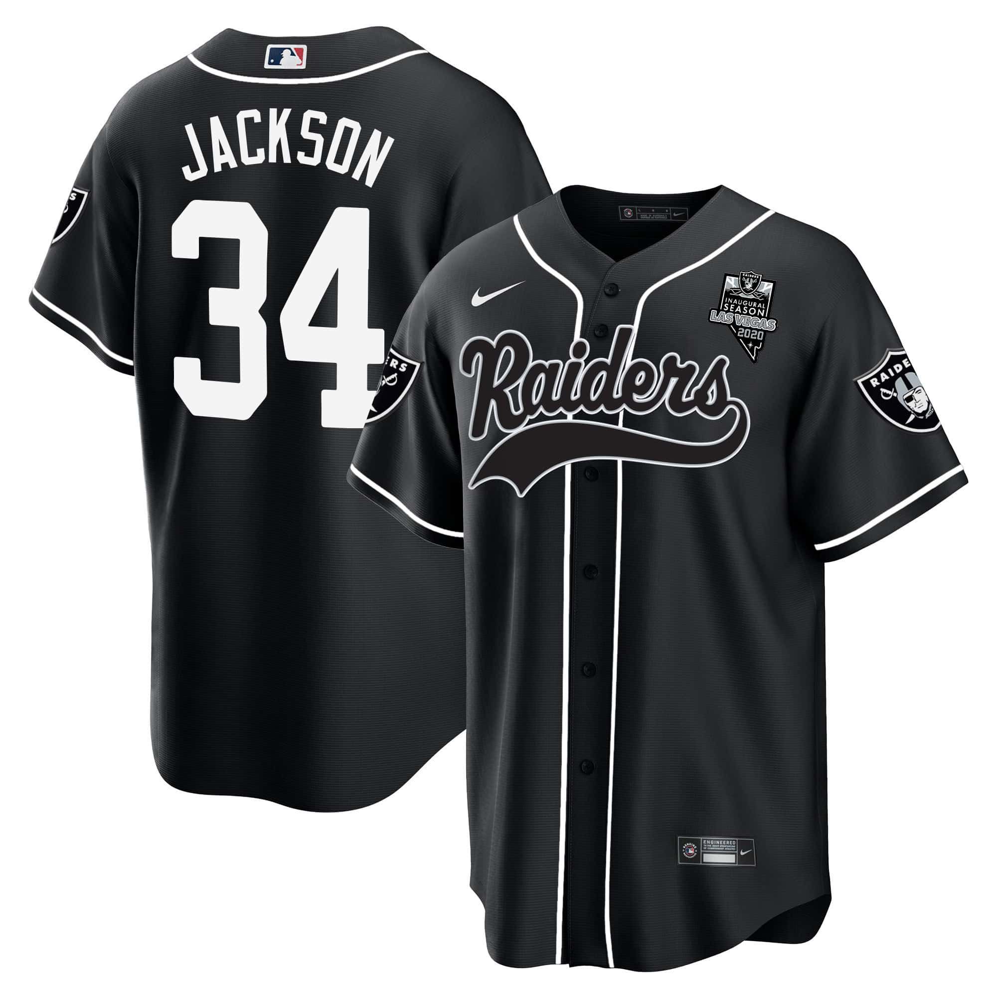 Men Oakland Raiders #34 Jackson Black 2024 Nike Vapor Baseball NFL Jersey->indianapolis colts->NFL Jersey